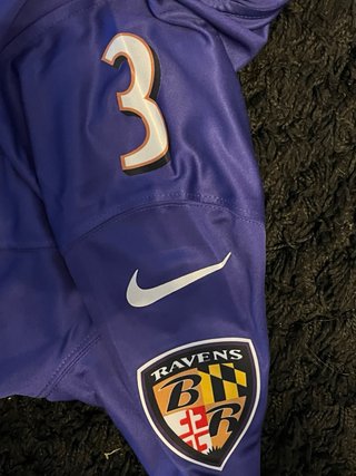 Camiseta Ravens #3 Nike Morada