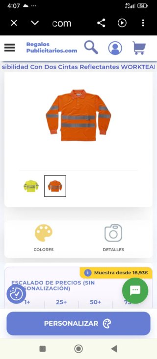 Ropa de trabajo alta visibilidad PORTWEST naranja