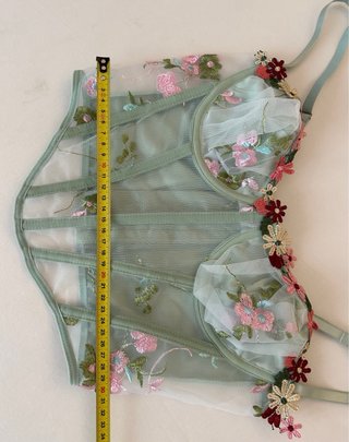 Top Corsetto Floreale Y2K Trasparente