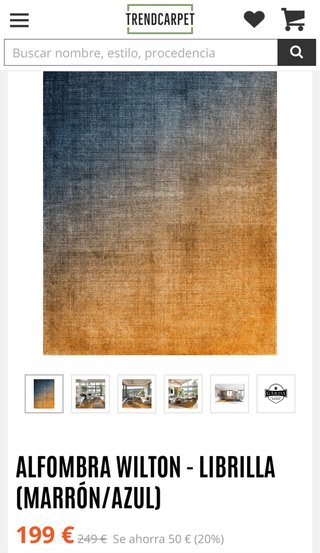 Alfombra Trendcarpet Librilla Marrón/Azul