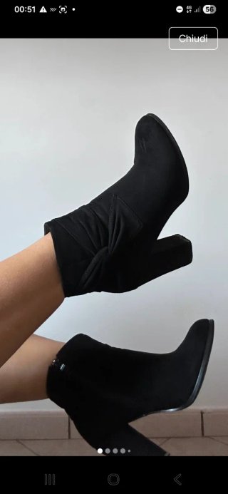Stivaletti neri tacco largo size 38