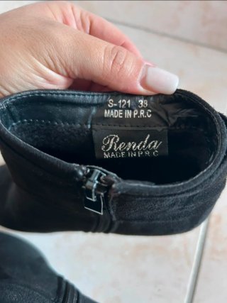 Stivaletti neri tacco largo size 38