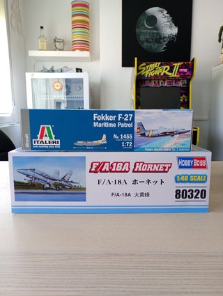 PACK DE 2 MAQUETAS - F/A-18A HORNET Y FOKKER F-27