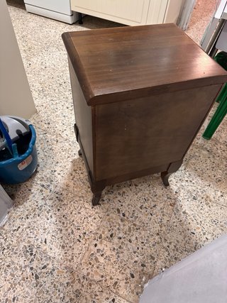 Mesita de noche vintage madera maciza