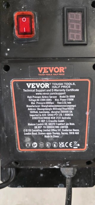 Pulverizador de pintura VEVOR 1700W