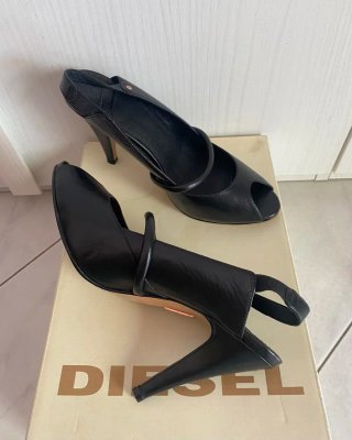 Décolleté nero in pelle n 36 Diesel