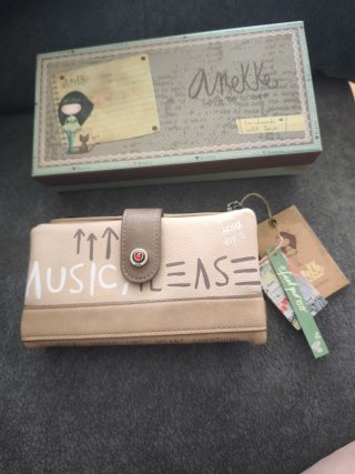 Cartera monedero Anekke beige