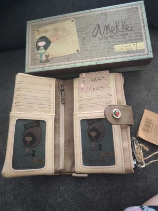 Cartera monedero Anekke beige