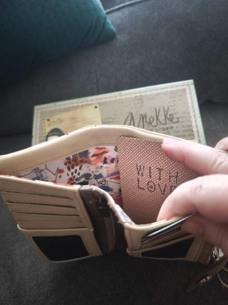 Cartera monedero Anekke beige