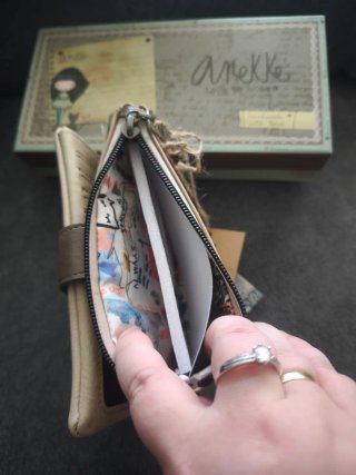 Cartera monedero Anekke beige