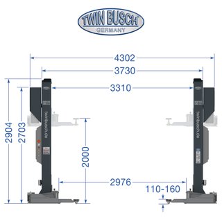 Elevador 2 columnas 5.0t HEAVY sin base