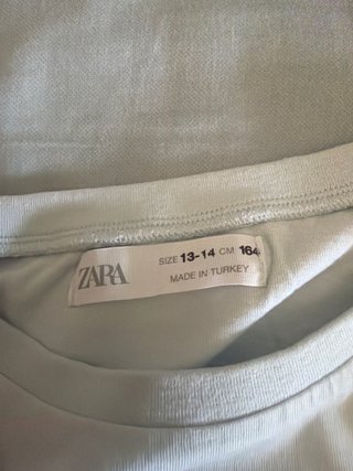 Camiseta Zara Blanca Estampada