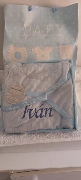 Manta de bebé personalizada Iván 75x100cm