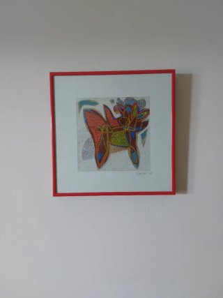 3 Quadri Astratti su Carta 26 cm x 26 cm