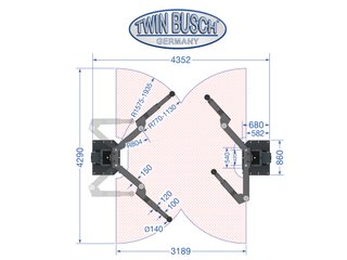 Elevador 2 columnas 8.0t HEAVY TW280W-400-G