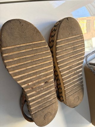 Sandalias Popa Piel Talla 40 Oro