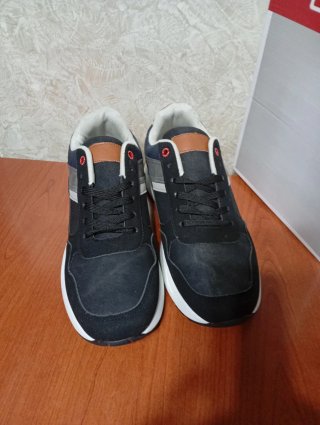 Sneakers Leerd Uomo Nere Blu Taglia 42 nuove
