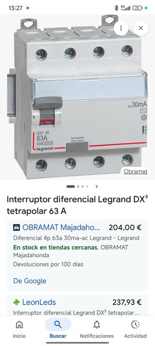 Interruptor Diferencial Legrand DX3 63A