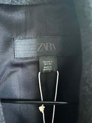 Abrigo paño gris Zara