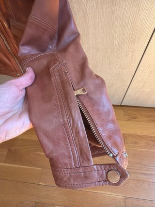 Cazadora Piel Massimo Dutti Marrón XS