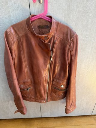 Cazadora Piel Massimo Dutti Marrón XS