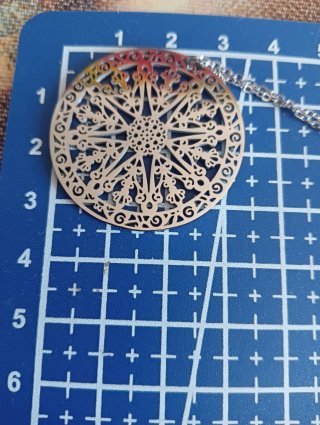 Collar Acero Inoxidable Colgante Mandala Dorado