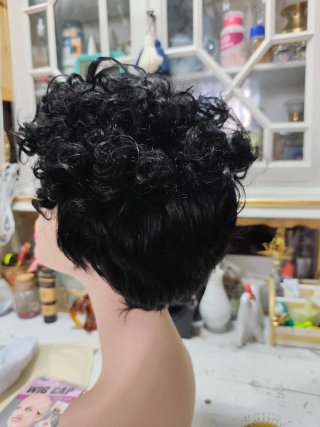 Peluca Pelo Humano Rizado y liso