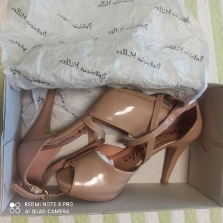 Sandalias Patricia Miller Beige Tacón