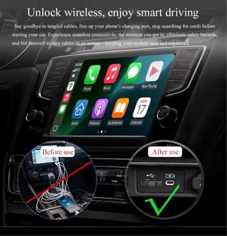 Adaptador Coche Inalámbrico CarPlay Android Auto