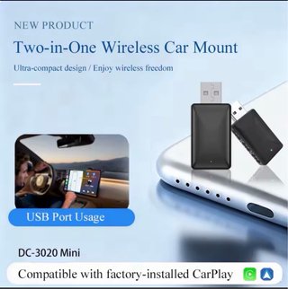 Adaptador Coche Inalámbrico CarPlay Android Auto