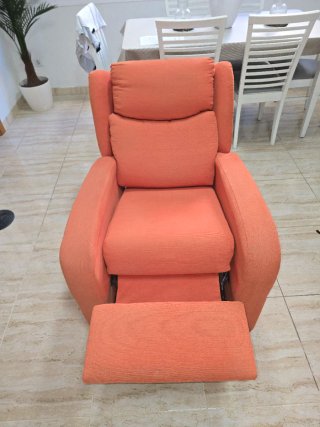Sillón individual reclinable naranja