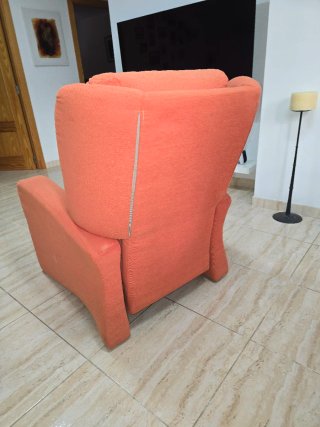 Sillón individual reclinable naranja