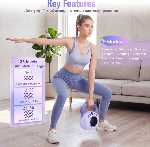 Kettlebell Vibrante 1.4kg - 35 Niveles