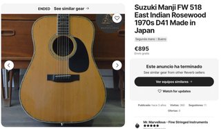 Guitarra Acústica Suzuki Japón 70’s