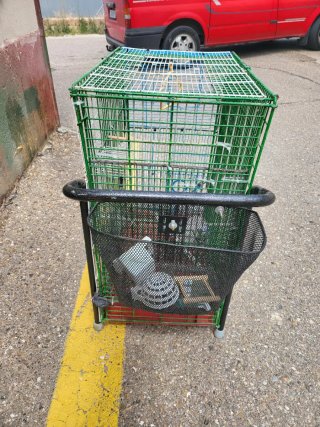 Jaula transporte mascotas con ruedas