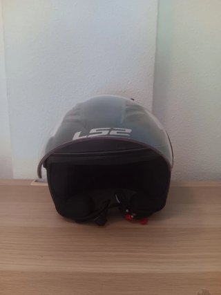 Casco Moto LS2 Negro Visera Transparente
