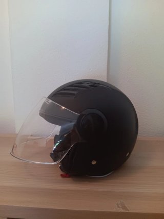 Casco Moto LS2 Negro Visera Transparente