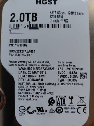 Disco Duro HGST 2TB SATA 3.5