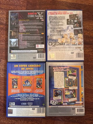 Lote 4 Juegos PS2: Resident Evil, Sonic, Simpsons