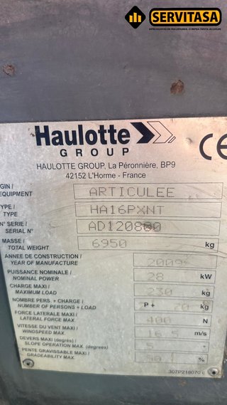 BRAZO ARTICULADO HAULOTTE 16 METROS