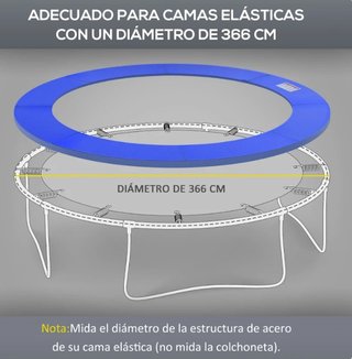 Protector acolchado para cama elástica