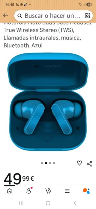 Motorola Moto Buds Bass Auriculares Negros