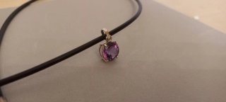 Ciondolo in argento con ametista di 4 ct