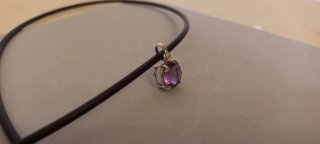 Ciondolo in argento con ametista di 4 ct