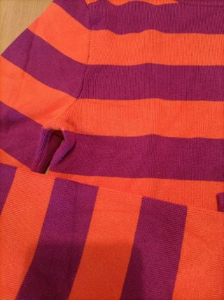 Suéter Zara Rayas Naranja y Morado