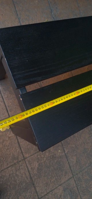 Pareja Bancos Madera Ikea Negro