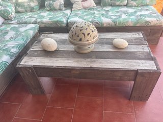 Conjunto Sofás y Mesa Exterior Palets