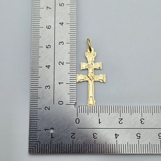 Colgante Oro 18K Cruz Caravaca Plana 0,98gr, 3cm