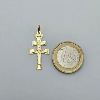 Colgante Oro 18K Cruz Caravaca Plana 0,98gr, 3cm