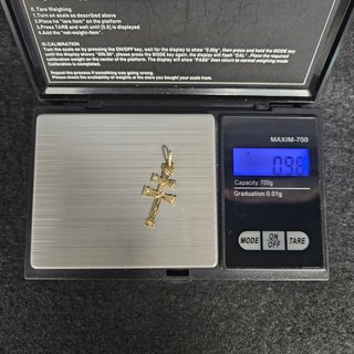 Colgante Oro 18K Cruz Caravaca Plana 0,98gr, 3cm